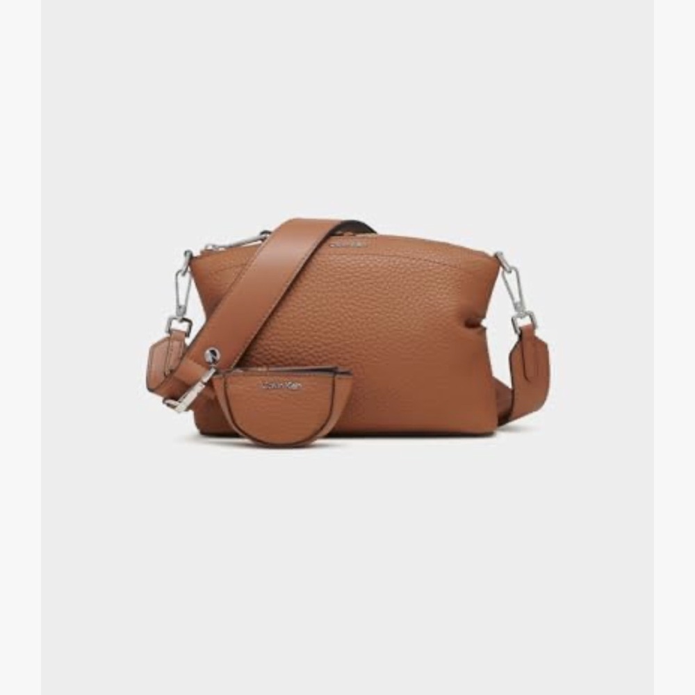 Calvin Klein Cypress Brown Leather Bag
